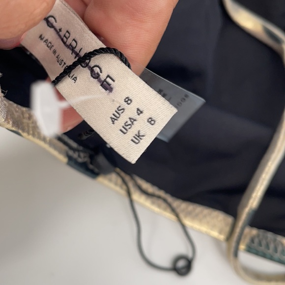 NEW Bec + Bridge AUSTRALIAN MADE GOLD BLACK POLKA PARTY BOTTOM Bikini - Picture 7 of 11